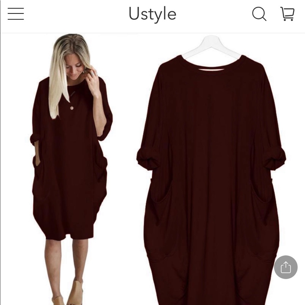 BRAND NEW in package Autumn Long Sleeve A Line Dress with pockets